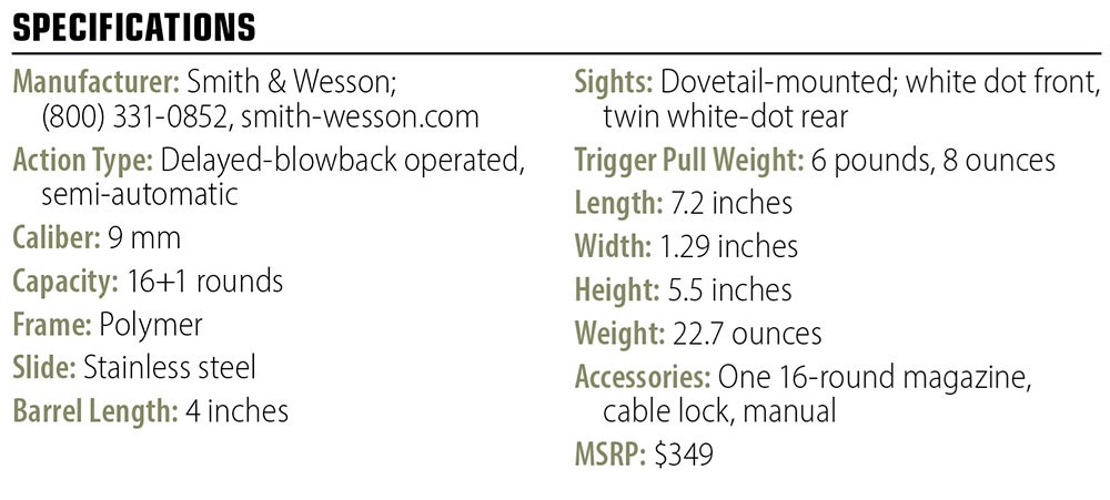 Smith & Wesson SD9 2.0 specs